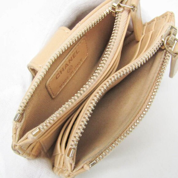 CHANEL Beige Leather Wallet - Picture 5 of 16